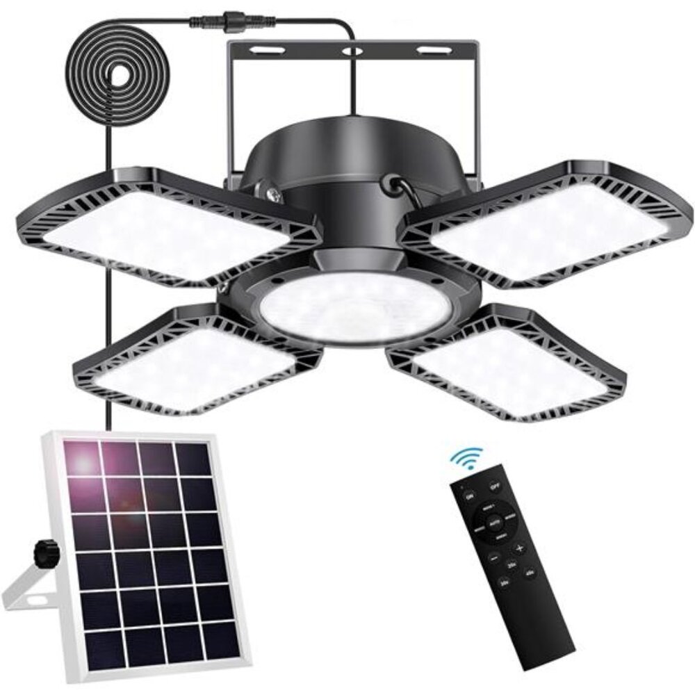 Solar Shed Light Outdoor Indoor, 176LED Solar Powered Motion Sensor Pendant